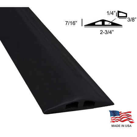 ELECTRIDUCT ED Rubber Duct Cover D-3- 12ft Black D-3-12-BK